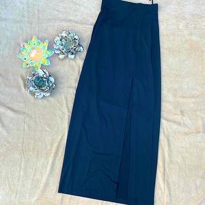 Tall Long 🏰 BLACK ICE Evening Jr. Girl Maxi Slit Skirt - waist 24 in